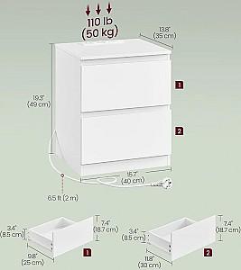 Noptiera Vasagle Kailyn LET821W0 White
