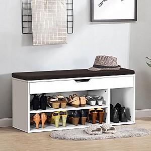 Raft pentru incaltaminte Costway JV11726WH Alb