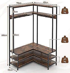 Cuier Costway HU10555CF Rustic Brown