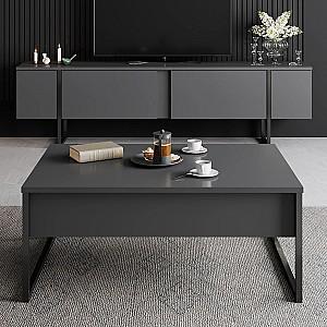 Tumba pentru televizor Hanah Home TV Luxe Anthracite Black