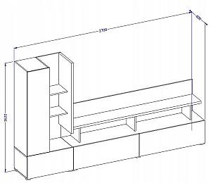 Living Helvetia Serio 2.7m Congo (Bej)/Antracit (Gri)