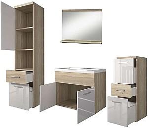 Set pentru baie Bratex Alba Stejar Wotan (Maro)/Alb