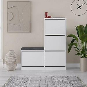 Dulap pentru incaltaminte Mirage Meble Dude White
