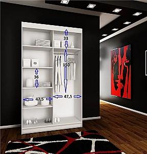 Dulap-cupe Prime Furniture Top 25 Plus 100 Alb
