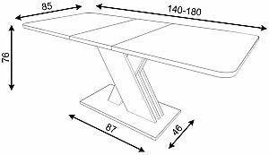 Masa Signal Exel 140 Stejar Artisan (Bej)/Antracit (Gri)