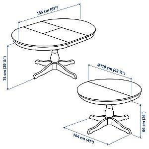 Masa IKEA Ingatorp 110/155cm Gri