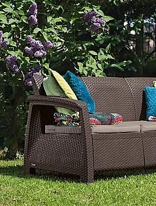 Set mobila de gradina Heniver Novara 3+1+1+T Maro