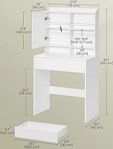 Masa de machiaj Vasagle RDT118W01 White