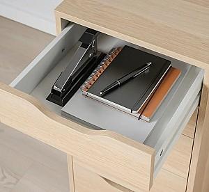 Comoda IKEA Alex 36x70 Vopsit Alb/Aspect Stejar (Bej)