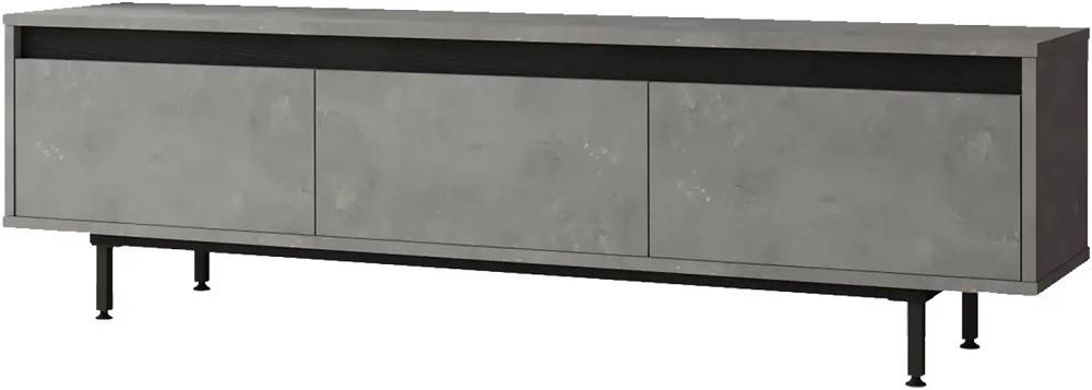 Tumba pentru televizor Mirage Design Luvio LV1-RL Concrete (Gri)/Larex Black