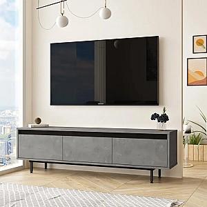 Tumba pentru televizor Mirage Design Luvio LV1-RL Concrete (Gri)/Larex Black
