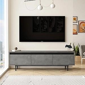 Tumba pentru televizor Mirage Design Luvio LV1-RL Concrete (Gri)/Larex Black
