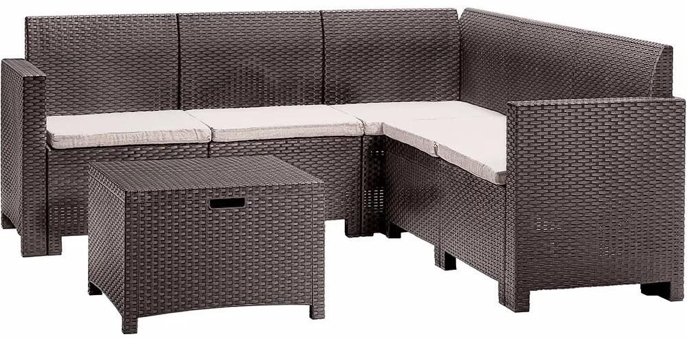 Set mobila de gradina BICA Nebraska Corner Maro