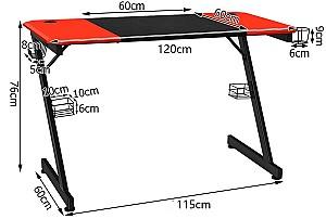 Masa pentru calculator Costway HW66286 Black/Red