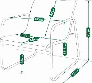 Set mobila de gradina Jumi OM-319059 Antracit (Gri)/Negru