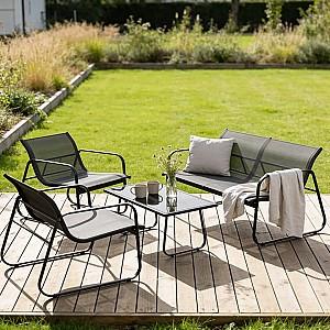 Set mobila de gradina Jumi OM-319059 Antracit (Gri)/Negru