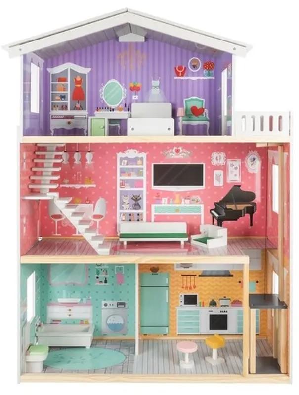 Casuta pentru papusi Kruzzel Large Dollhouse Multicolor