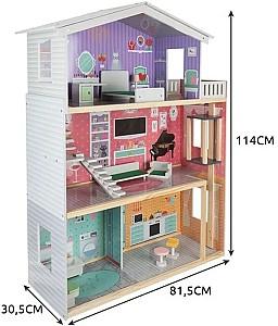 Casuta pentru papusi Kruzzel Large Dollhouse Multicolor