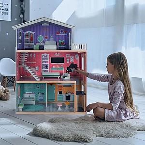 Casuta pentru papusi Kruzzel Large Dollhouse Multicolor