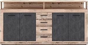 Comoda Mebel Elite Blago 190cm Stejar natural (Bej)/Negru