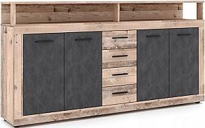 Comoda Mebel Elite Blago 190cm Stejar natural (Bej)/Negru