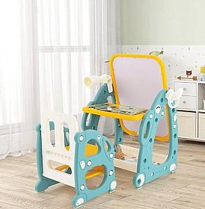 Masă de scris pentru copii Costway UY10063NY Blue/Yellow