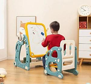 Masă de scris pentru copii Costway UY10063NY Blue/Yellow