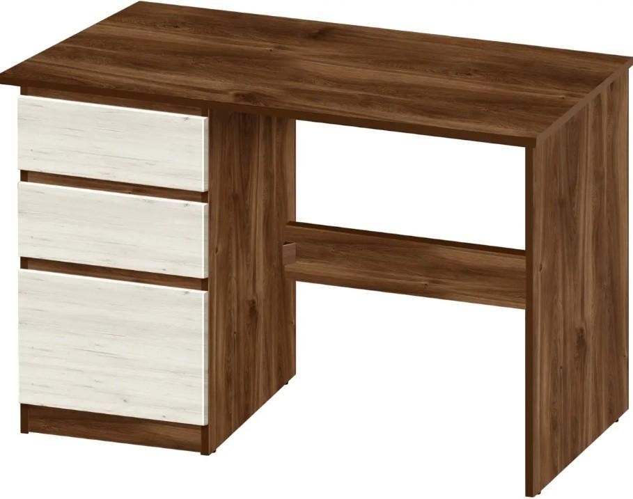Masa de birou Modern Komfi 2 120cm Stejar Brandy Castello (Maro)/Stejar Artizanal Alb