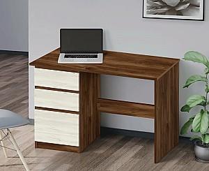 Masa de birou Modern Komfi 2 120cm Stejar Brandy Castello (Maro)/Stejar Artizanal Alb