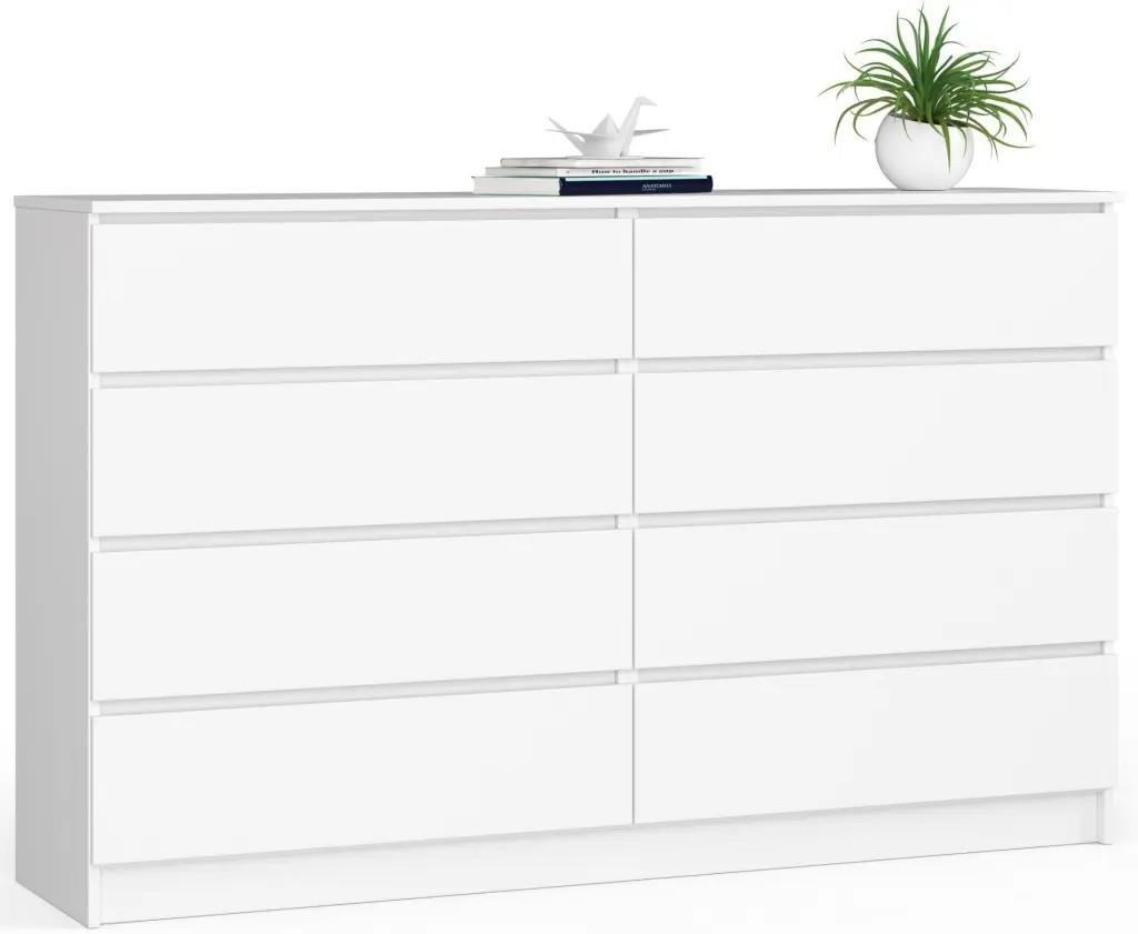 Comoda Akord K160 8SZ Alb
