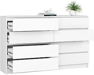 Comoda Akord K160 8SZ Alb