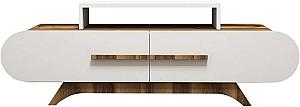 Tumba pentru televizor Mirage Meble Rose White/Walnut