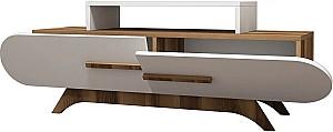 Tumba pentru televizor Mirage Meble Rose White/Walnut