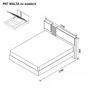 Pat Ambianta Malta (somiera) 1.6 Cremona(Bej)/Grafit(Gri)