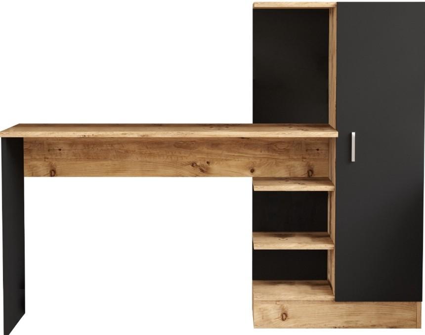 Masa de birou Mirage Design Laura CT2-AB Pin (Maro)/Larex Negru