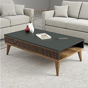 Masuta de cafea, reviste Mirage Meble Milan 105x35x60 Antracit (Gri)/Nuc (Maro)