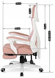 Fotoliu gaming Mebel Elite Bing White/Pink
