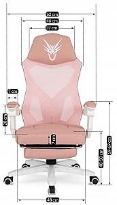 Fotoliu gaming Mebel Elite Bing White/Pink