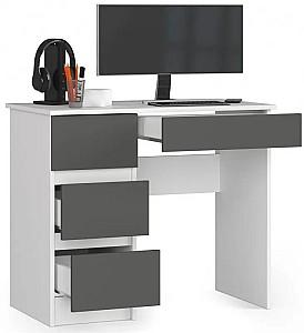 Masa de birou Akord A-7 90 Left White/Graphite Gray