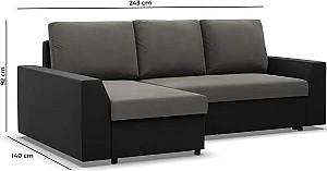 Canapea coltar Magnifico Meble Lugo LL Lawa 2/Real 66 Right Maro