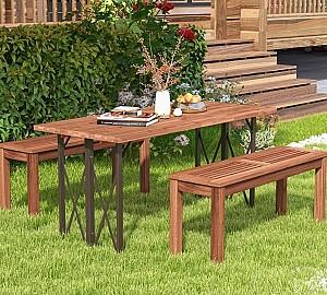 Banca gradina Costway JV11106 Natural