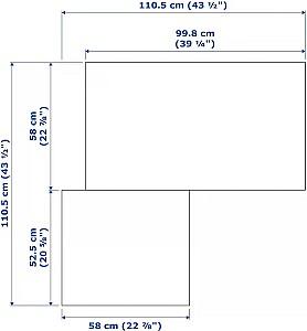 Dulap colt IKEA Pax/Grimo rafturi/bare 110/110x201 Alb