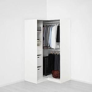 Dulap colt IKEA Pax/Grimo rafturi/bare 110/110x201 Alb