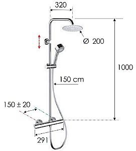Set de duș Remer EQ32XEC20