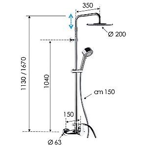 Set de duș Remer W37AMD20