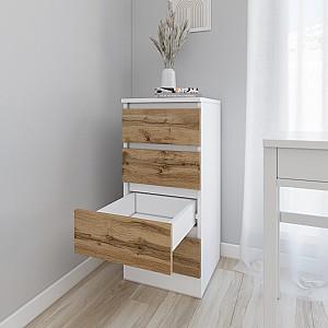 Comoda Smartex Т1 50 cm Alb / Stejar Închis