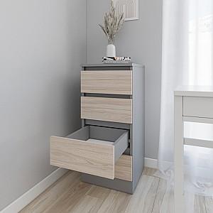 Comoda Smartex Т1 50 cm Grafit / Stejar Deschis