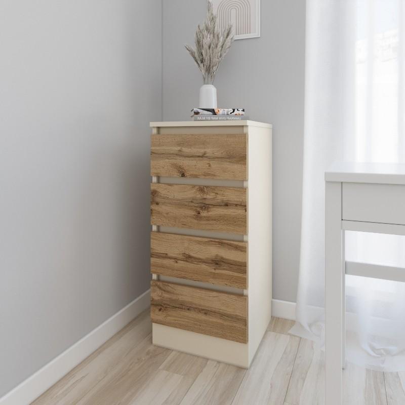 Comoda Smartex Т1 50 cm Ivory / Stejar Închis