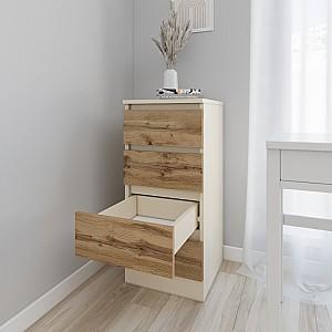 Comoda Smartex Т1 50 cm Ivory / Stejar Închis