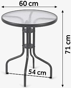 Set mobila de gradina Sofotel SO-981 298120 Negru/Transparent
